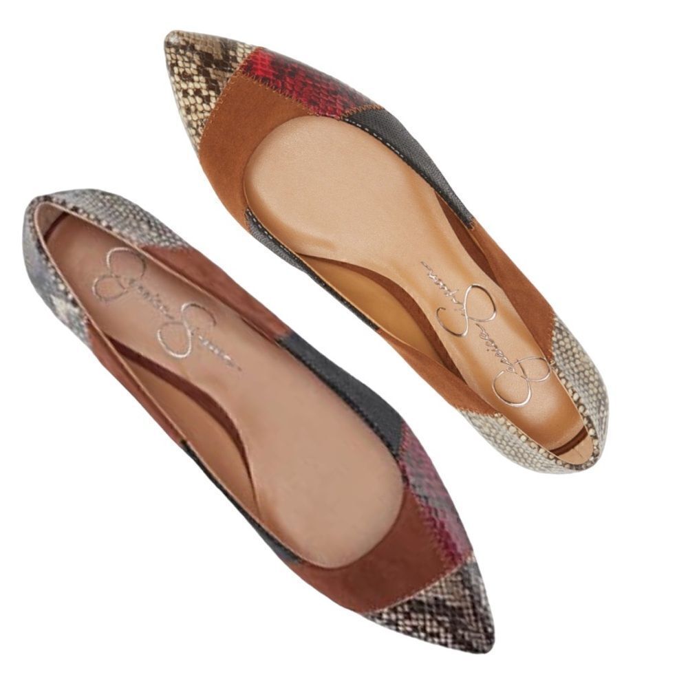 Jessica Simpson Jessica Simpson Lamara Patchwork Flats in the Size 9.5M